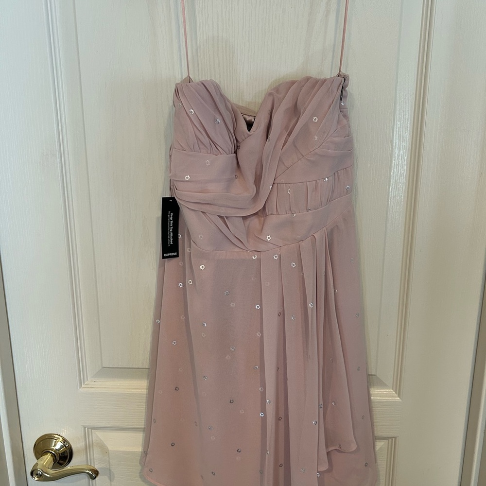 Light pink strapless dress